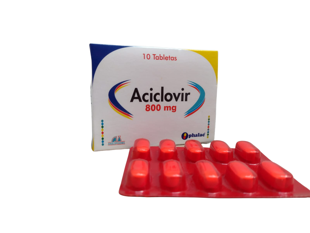 ACICLOVIR 800mg FO 10 Tabletas Drogas Exito