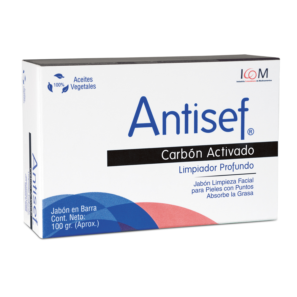 Jabon ANTISEF CARBON ACTIVO 100 Gr Drogas Exito