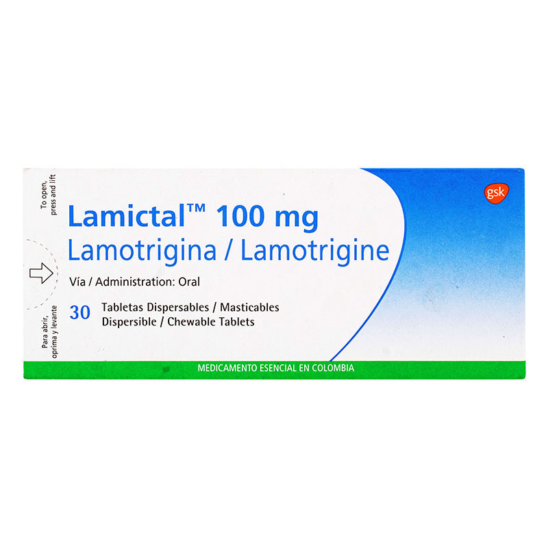 LAMICTAL DISPERSABLE 100mg 30 Tabletas Drogas Exito