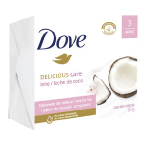Jabón DOVE LECHE de Coco 90gr  X 3Uds