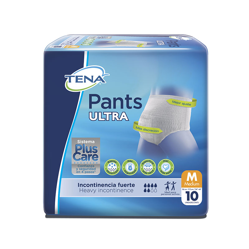 Pañales Tena Pants Ultra M Plus Care 10Uds