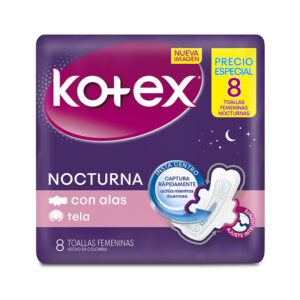 Toallas Kotex Nocturna Tela 8Uds