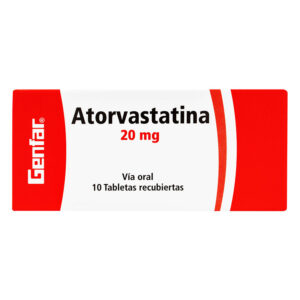 Atorvastatina 20mg GF 10 Tabletas