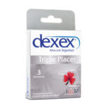 Condones DEXEX TRIPLE PLACER 3Uds