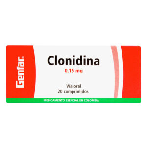Clonidina 150Mg W  20 Tabletas