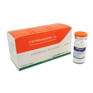 Ceftriaxona 1Gr 10 Ampolla Rc