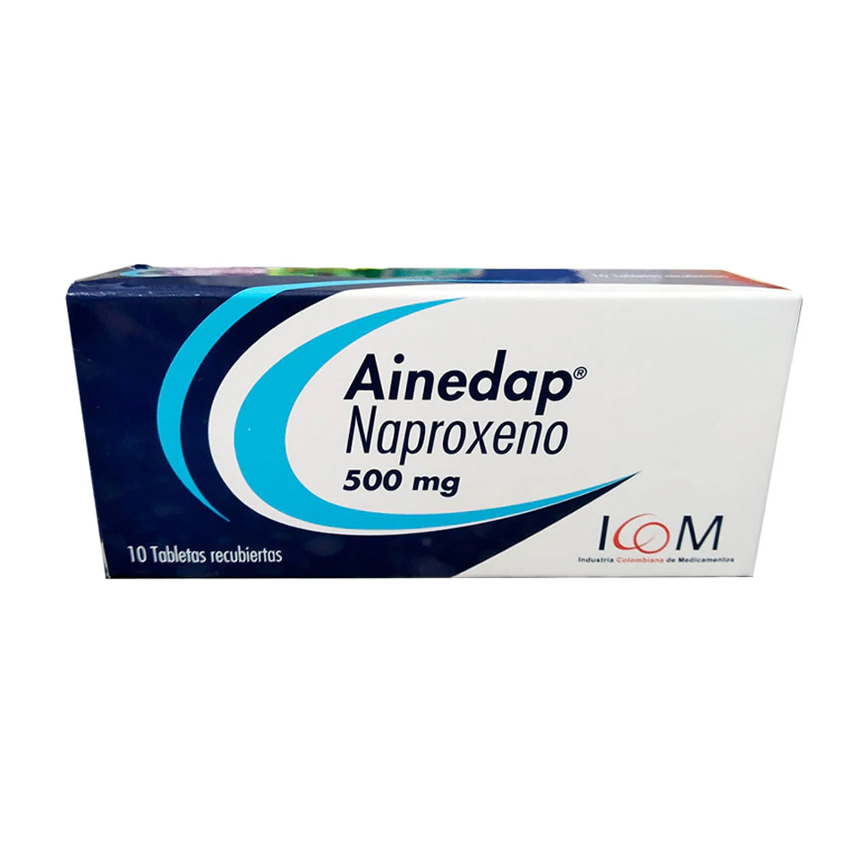 AINEDAP Naproxeno 500mg 10 Tabletas - Drogas Exito Tuluá - Precio en Rebaja