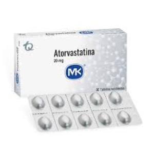 Atorvastatina 20mg MK 30 Tabletas