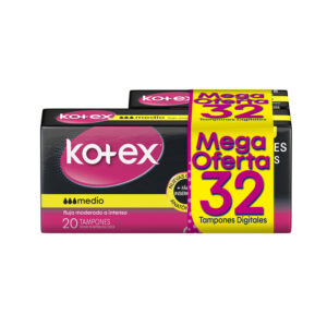Tampones Kotex Ev. Digital Medio 20Uds+12 M.O