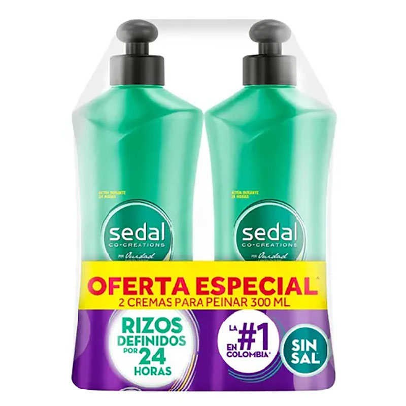 Crema Para Peinar Sedal Riz.Def.300Ml X 2
