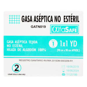 Gasa Alfa Aseptica 1X1