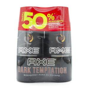 2 Desodorantes AXE BODY Spray DARK TEMPT.150mL