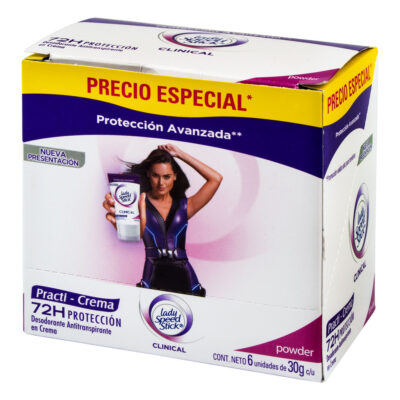 Desodorante LADY Crema CLIN.PR. 30gr 6Uds