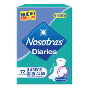 Protectores NOSOTRAS Diarios Largos con alas 72Unds