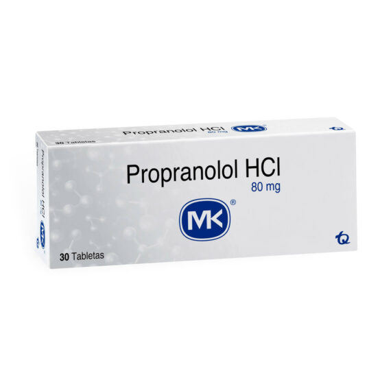 PROPRANOLOL HCL 80mg MK 30 Tabletas