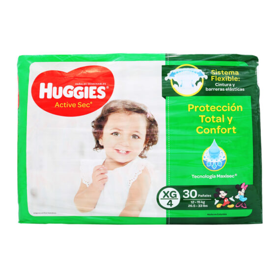 HUGGIES Active Sec 4/XG 30Uds