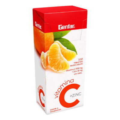 Vitamina C 500+ZINC Mandarina GF 100 Tabletas
