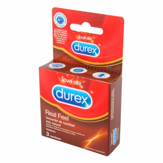 Condones DUREX REAL FEEL 3Uds