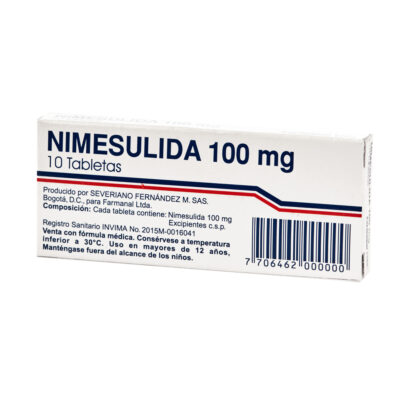 NIMESULIDA 100mg 10 tabletas