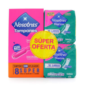 Tampones NOSOTR.APLI.SUP.8UN+2PRO.LAR.S.OF