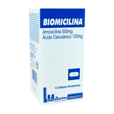biomicilina 500/125mg 14 tabletas recubiertas