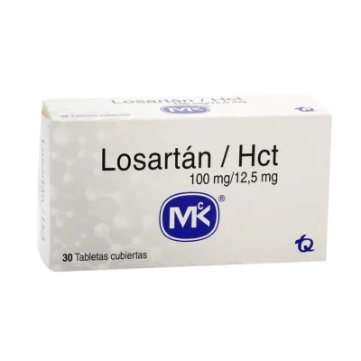 losartan 100mg+hct 25mg mk 30 tabletas