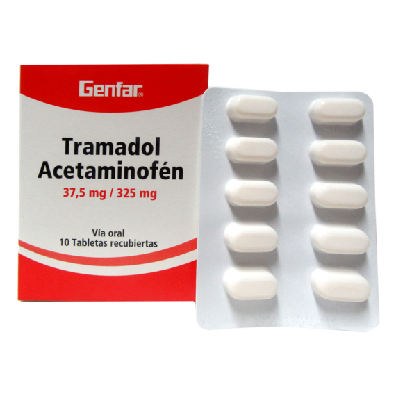 tramadol acetamin.37.5mg/325mg 10 tabletas gf