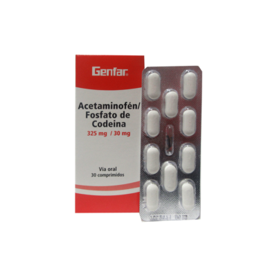 acetaminofen/codeina 325/30mg gf 30 tabletas