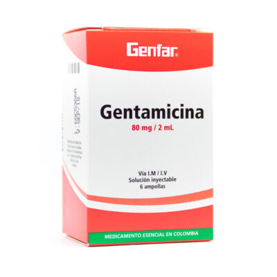 gentamicina 80mg gf 6 ampollas