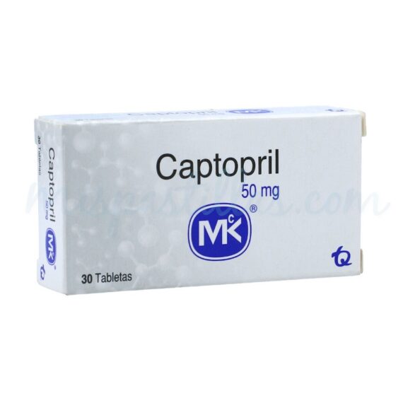 CAPTOPRIL 50mg MK 30 Tabletas