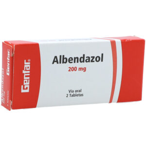 ALBENDAZOL 200mg 2 Tabletas GF
