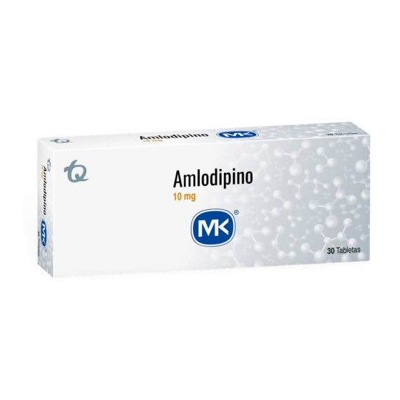 amlodipino 10mg mk 30 tabletas