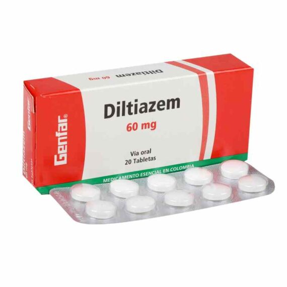 diltiazem 60mg gf 20 tabletas