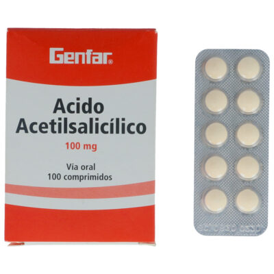 ACIDO ACETILSALICILICO 100mg 100 Tabletas W