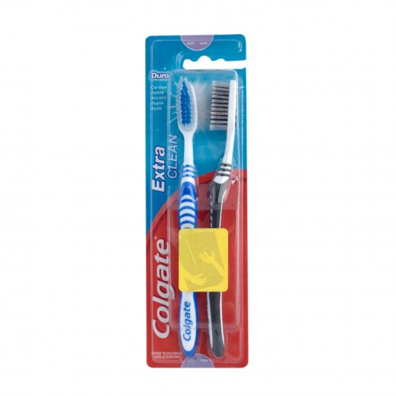 cepillo colgate extra clean duro 2x1