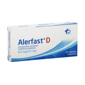 ALERFAST D 60MG/25MG 10 TAB (PAE)