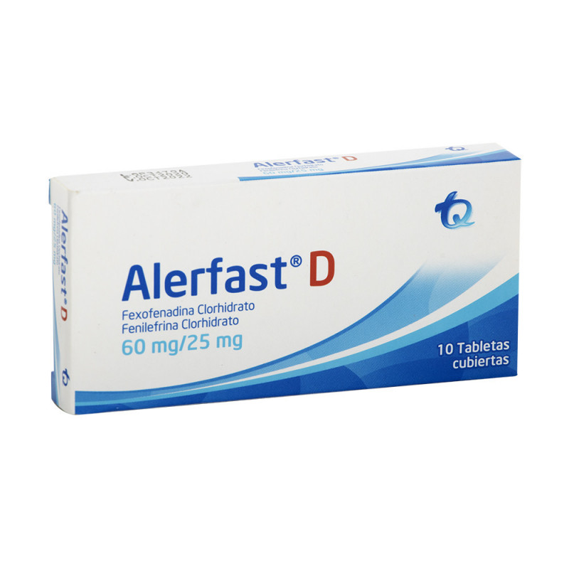 ALERFAST D 60MG/25MG 10 TAB (PAE)