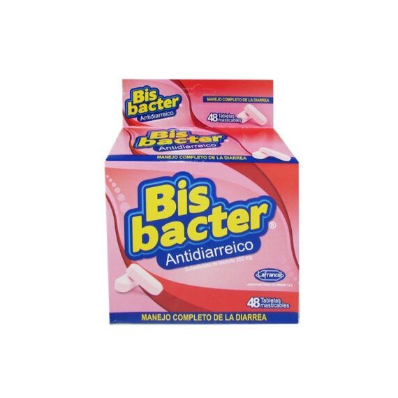 bisbacter 262 mg 48 tabletas