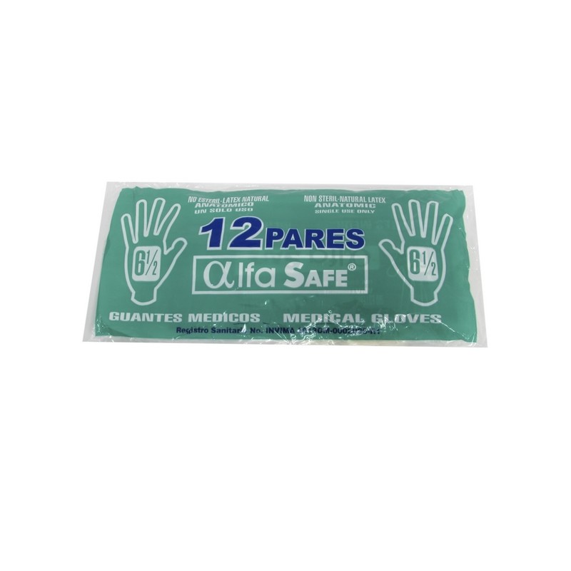 Guante Cirugia Alfa 6 1/2 12Uds