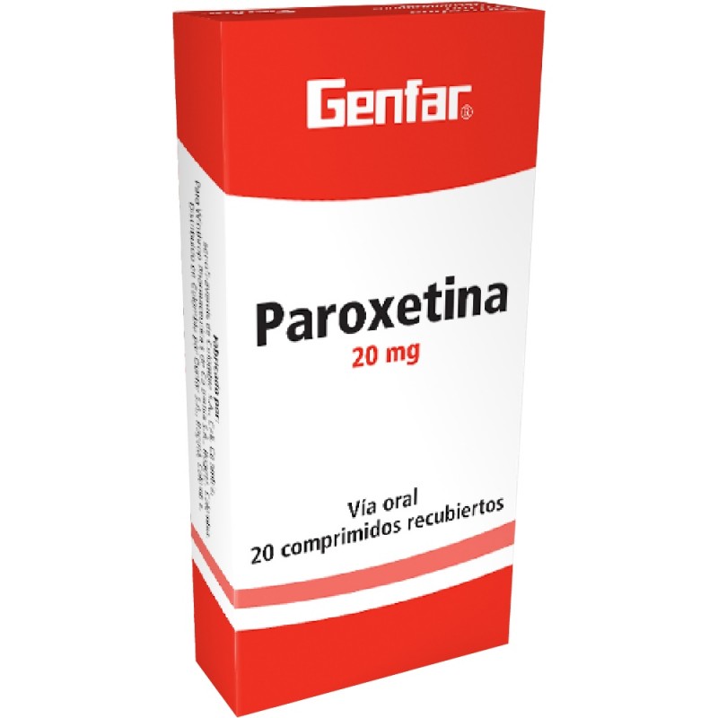 Paroxetina 20Mg W 20 Tabletas