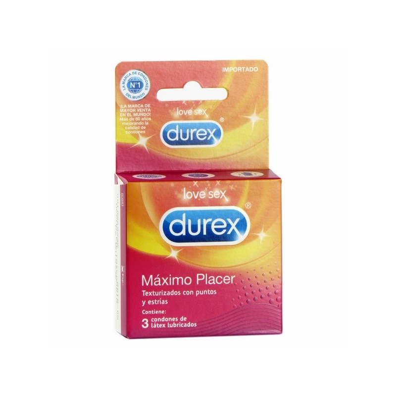 Condones Durex Maximo Placer 3Uds