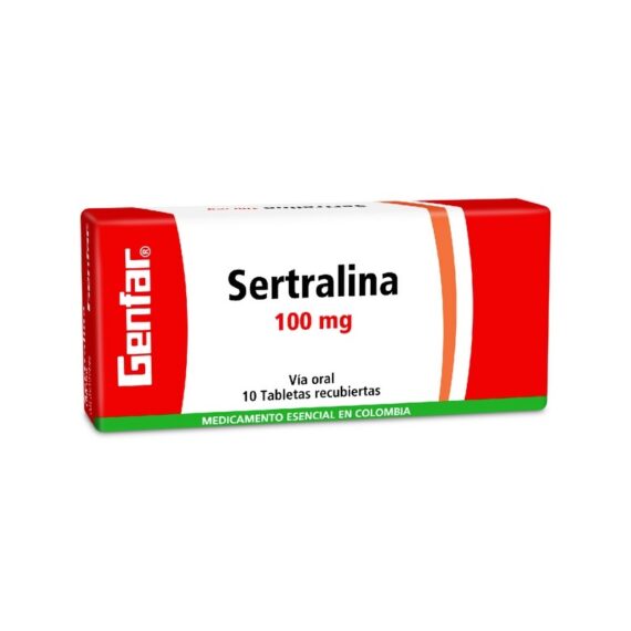 sertralina 100mg gf 10 tabletas