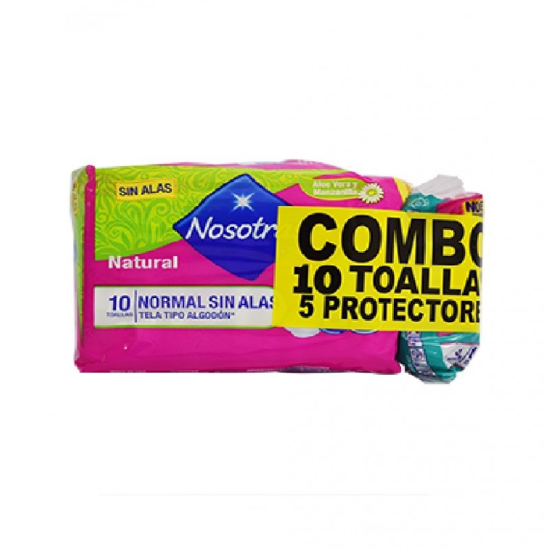 Toallas Nosotras Normal Nat. 10Uds+5Prot
