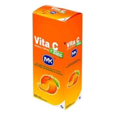 vita c + zinc mk naranja 100 tabletas