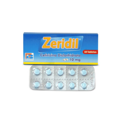 zeridil 10mg 10 tabletas