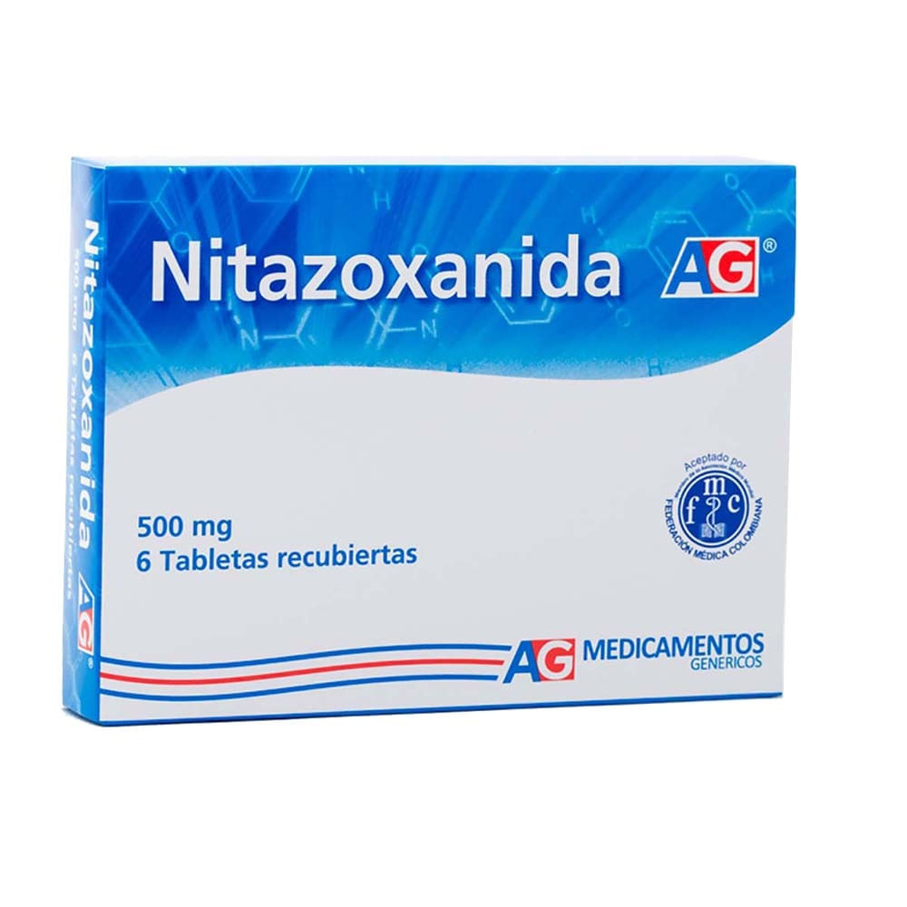 NITAZOXANIDA 500mg AG 6 TAB Drogas Exito