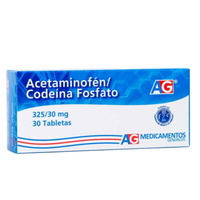 acetaminofen/codeina 325/30mg ag 30 tabletas