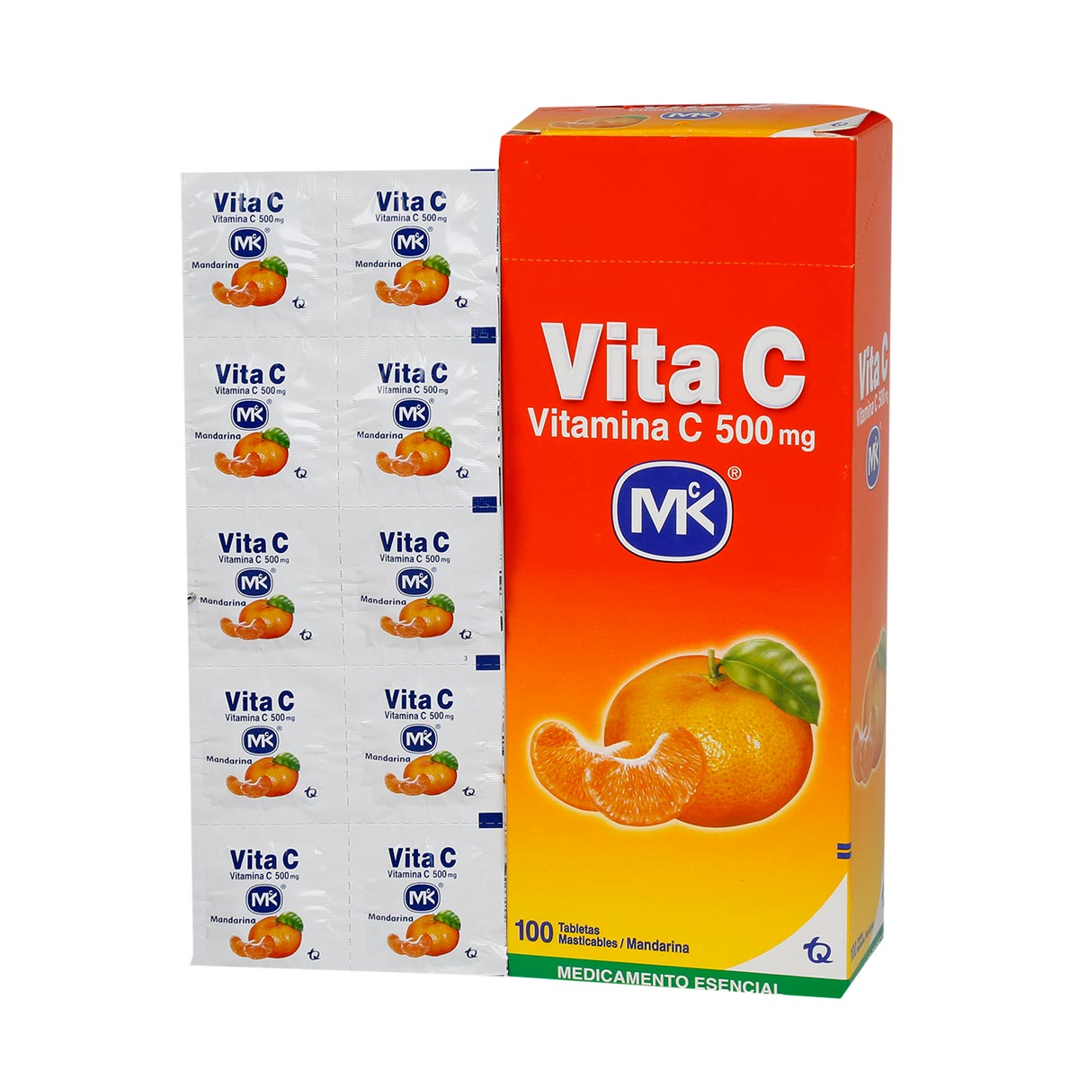 Vita C Mk Mandarina 100 Tabletas