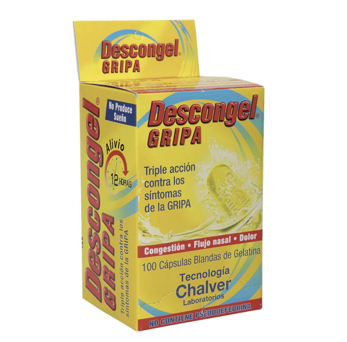 DESCONGEL GRIPA 100 CAP. BLANDA GELAT.