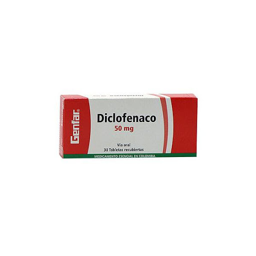 diclofenaco 50mg gf 30 tabletas